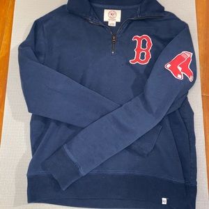 Vintage Embroidered Red Sox Quarter Zip Pullover